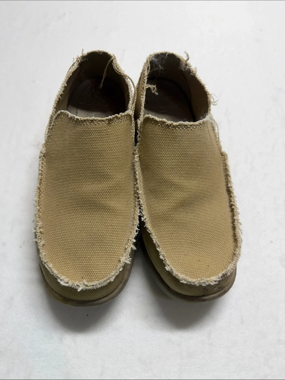 CROCS Men's Slip-On Canvas Loafers in Tan M8